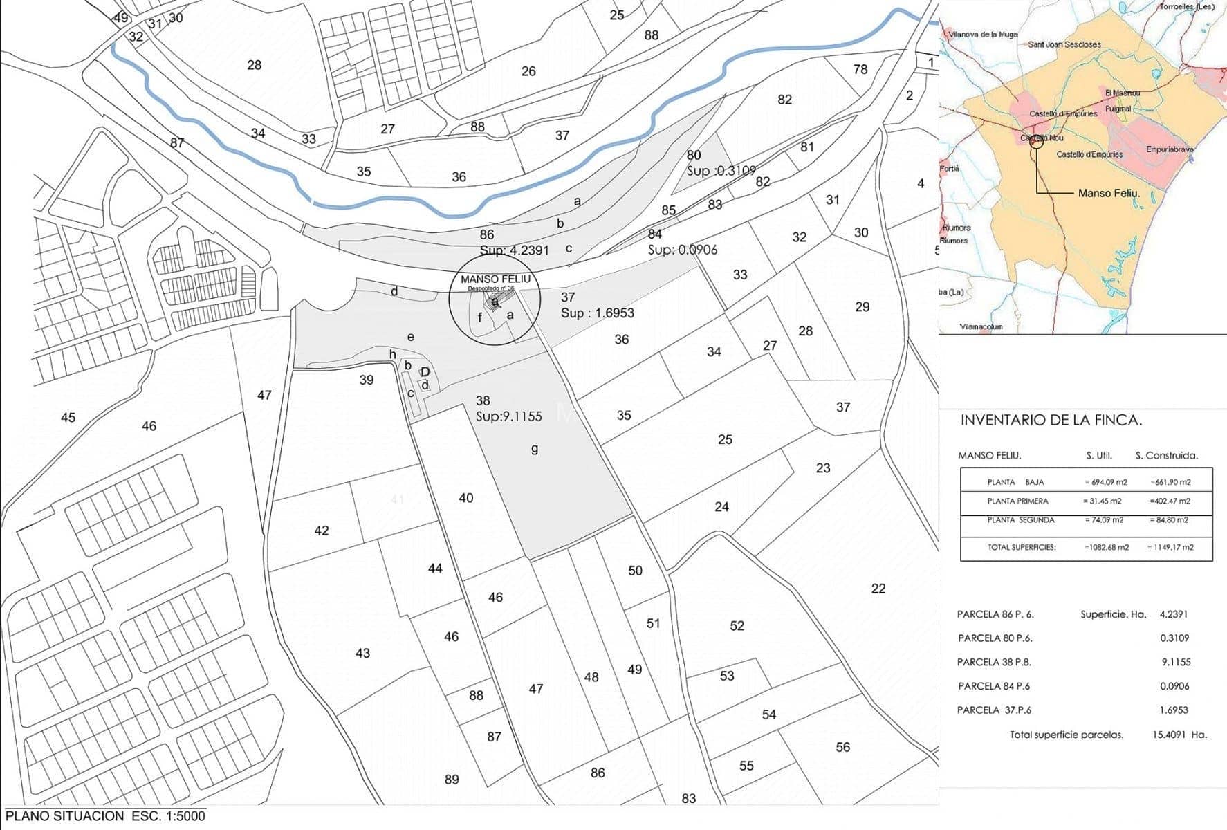 Aerial view of the plots