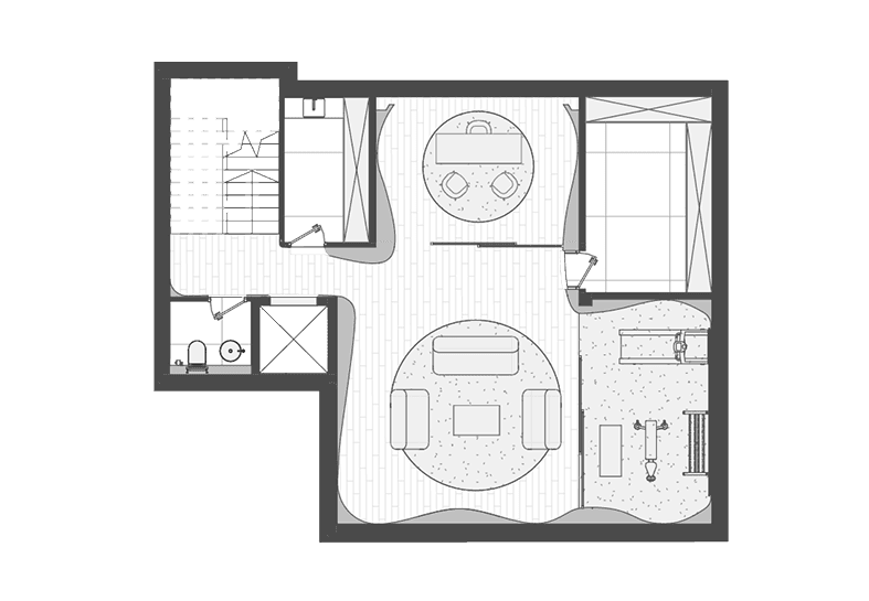 Lower level · gym, study, lounge, laundry