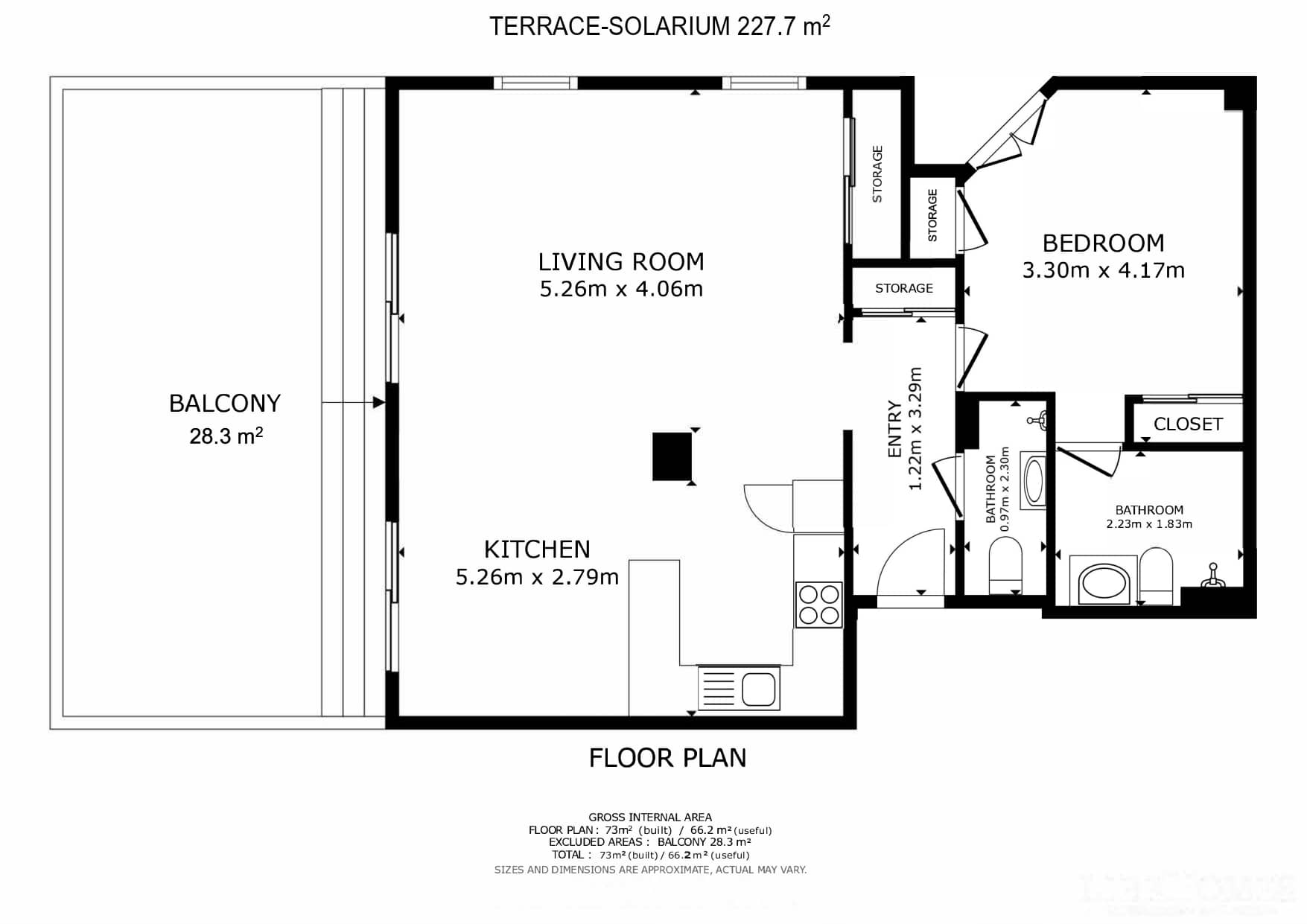Floor plans — Beachfront apartment in Roses