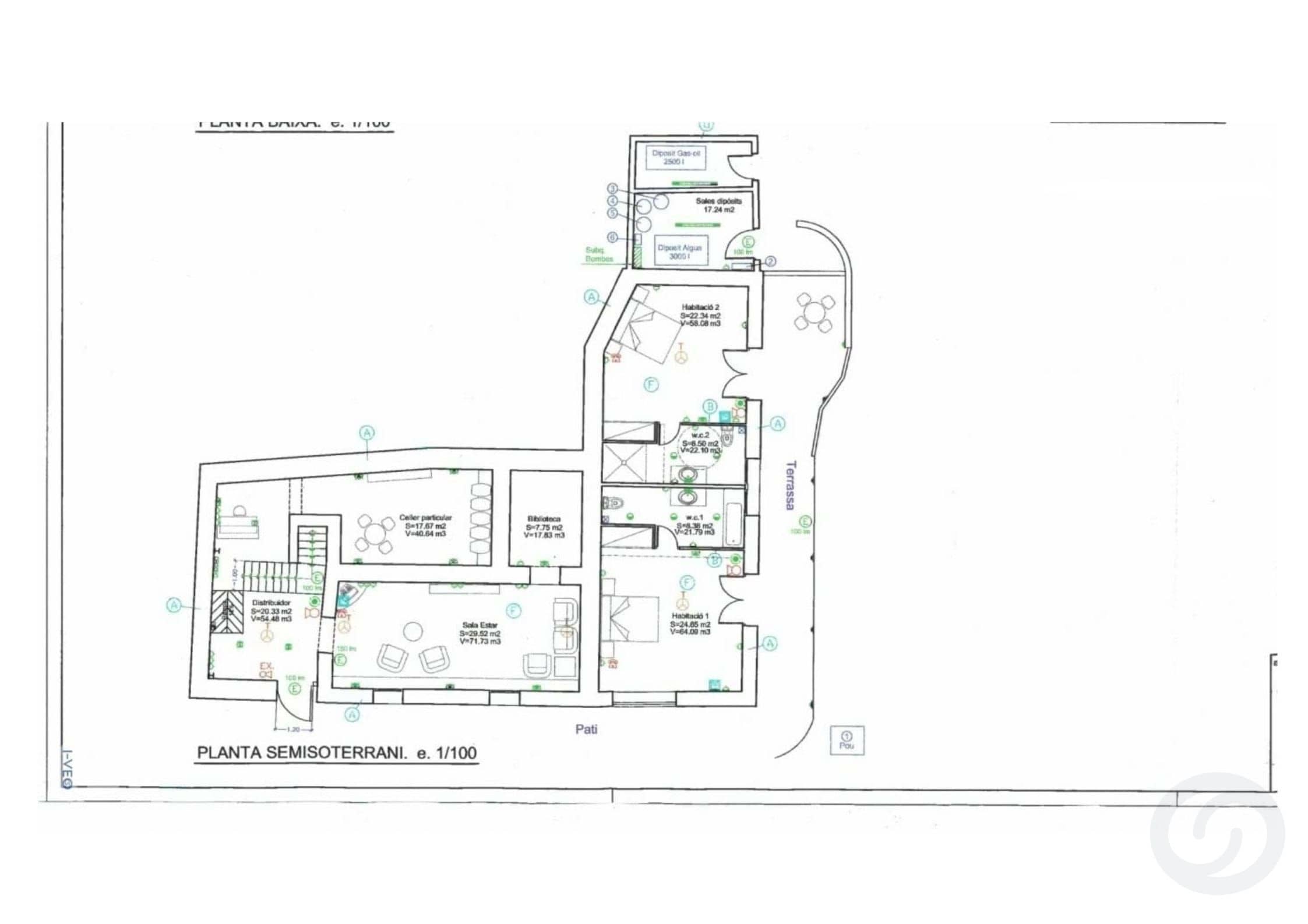 Floor plans — Rustic property in Alta Garrotxa