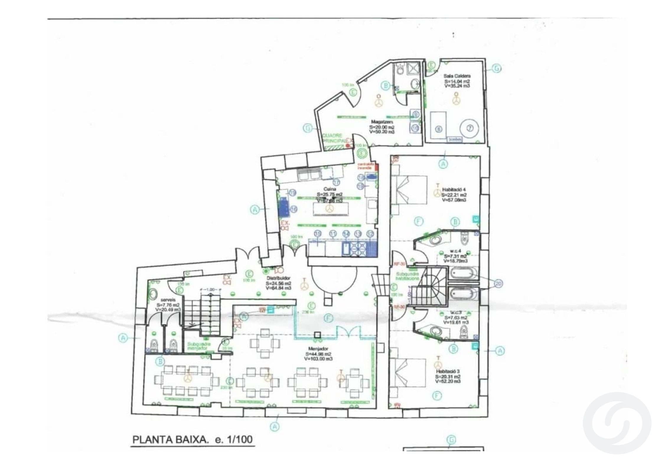 Floor plans — Rustic property in Alta Garrotxa