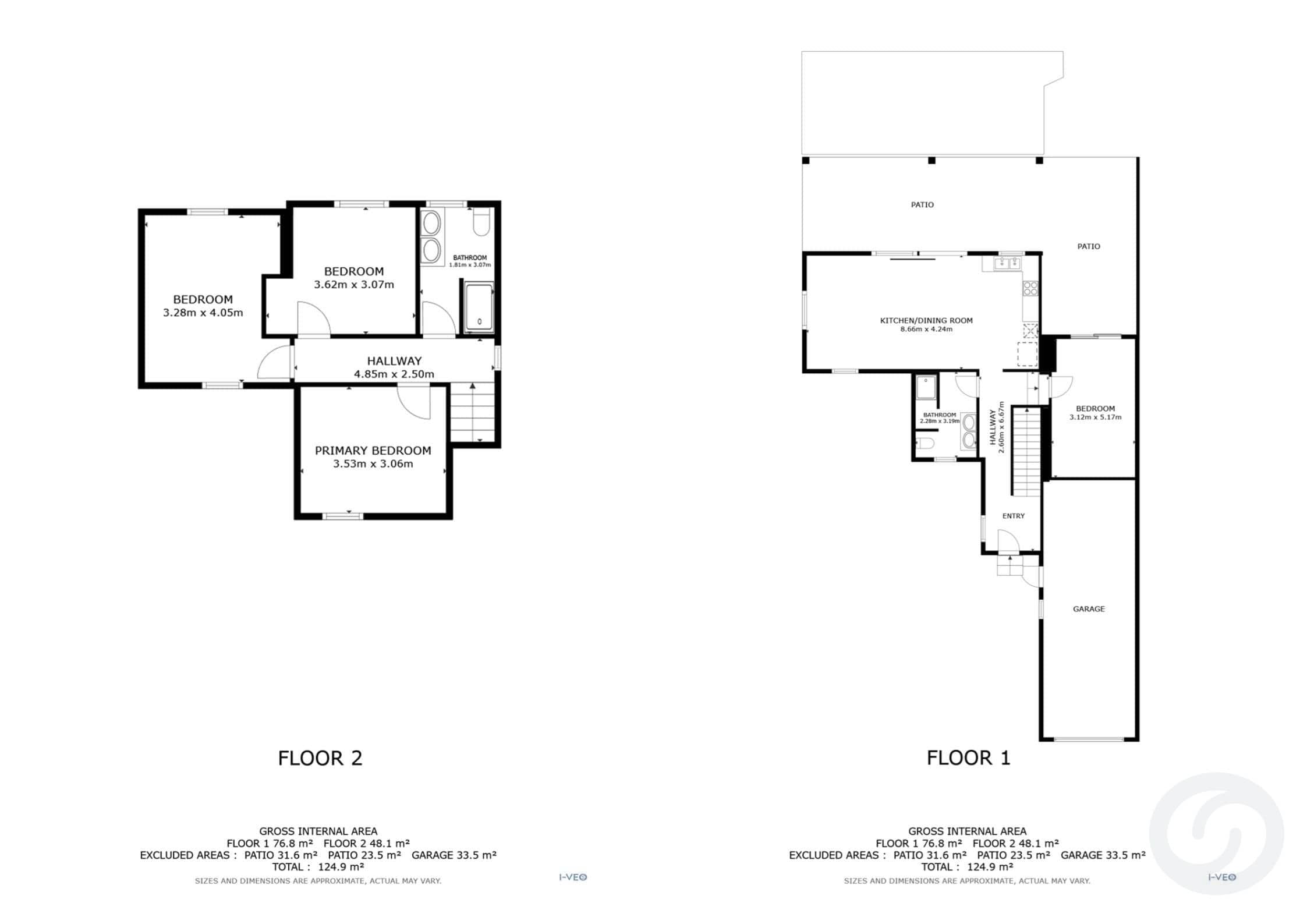 Floor plans — Magnificent detached villa with swimming pool and 14 meter mooring