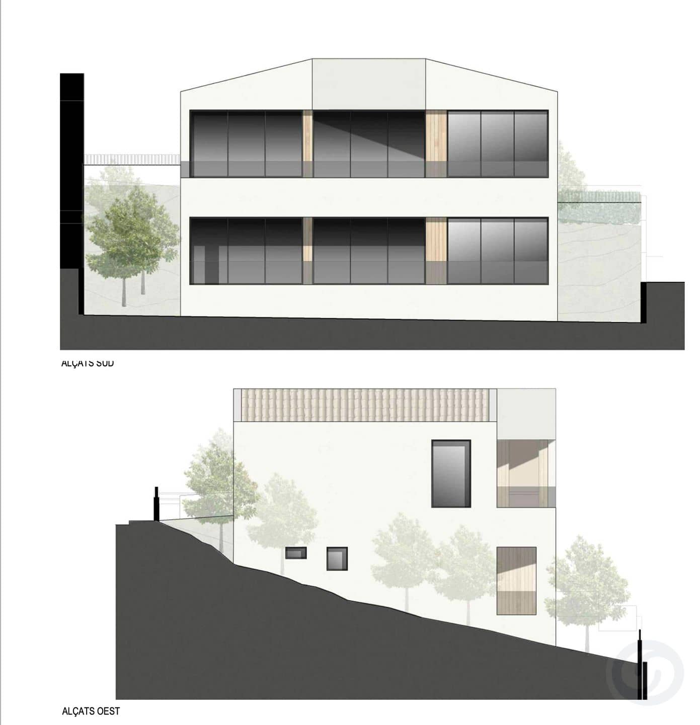 Floor plans — Elegant contemporary house with pool and bright spaces and sea views