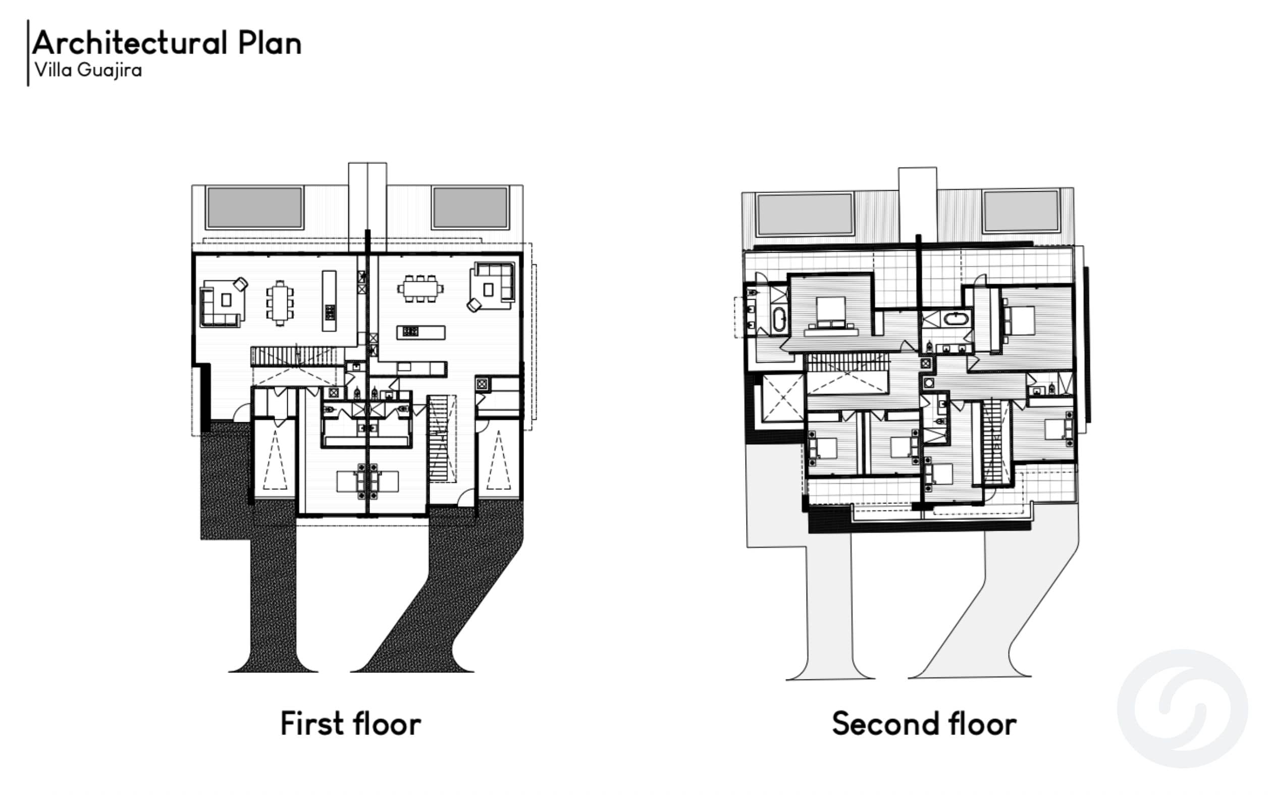Floor plans — Villa Guajira – Large New Build Luxury Villa in Miami