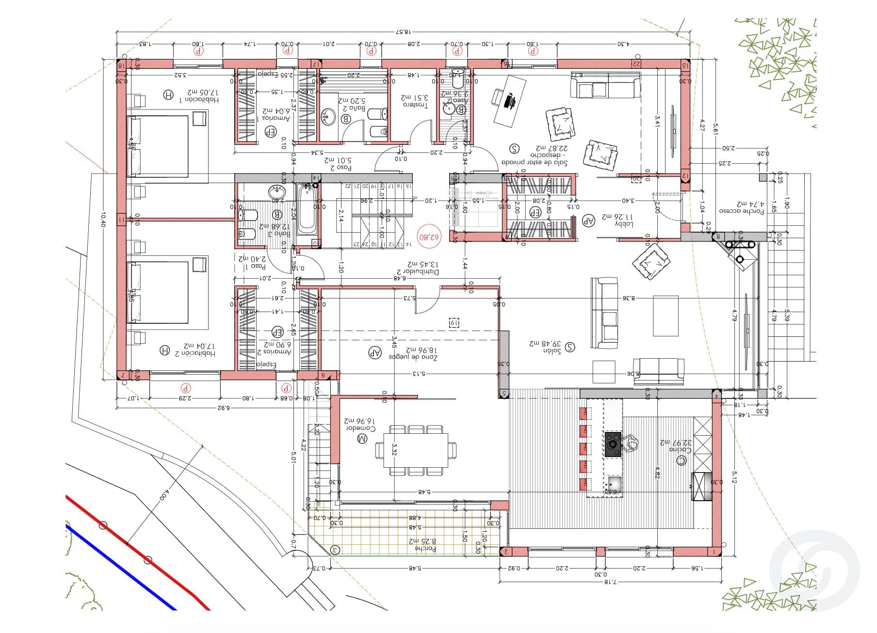 Plans — Villa de luxe contemporaine avec centre de bien-être privé et court de tennis – Golf Costa Brava, Espagne
