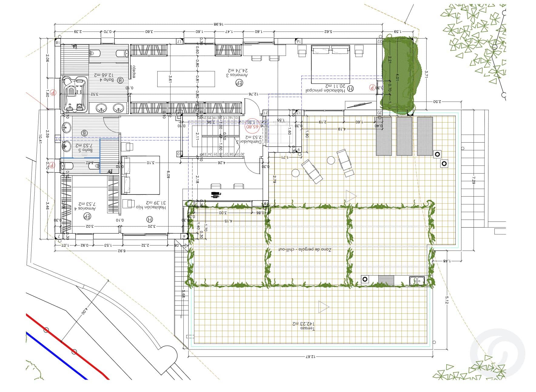 Plans — Villa de luxe contemporaine avec centre de bien-être privé et court de tennis – Golf Costa Brava, Espagne