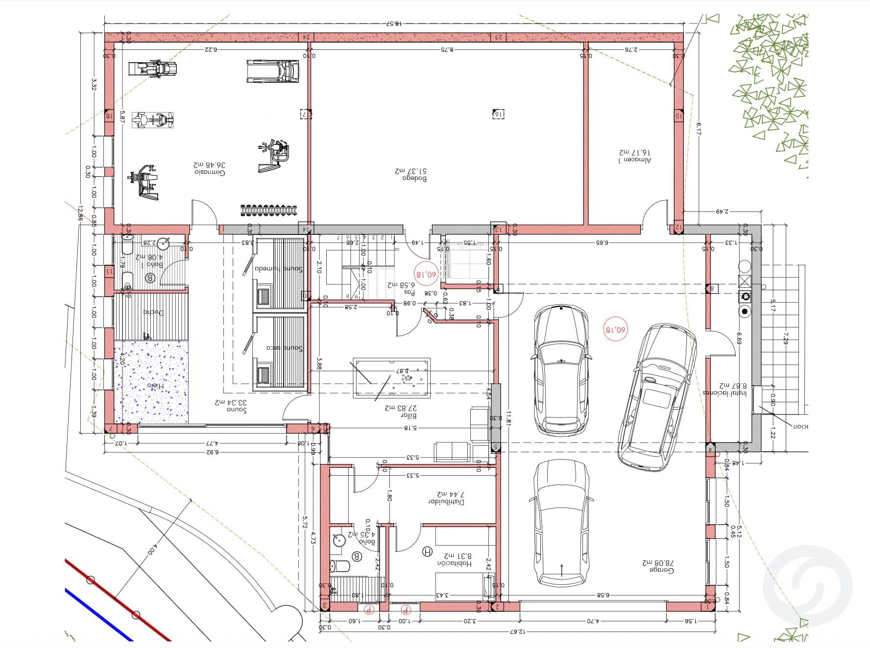Plans — Villa de luxe contemporaine avec centre de bien-être privé et court de tennis – Golf Costa Brava, Espagne