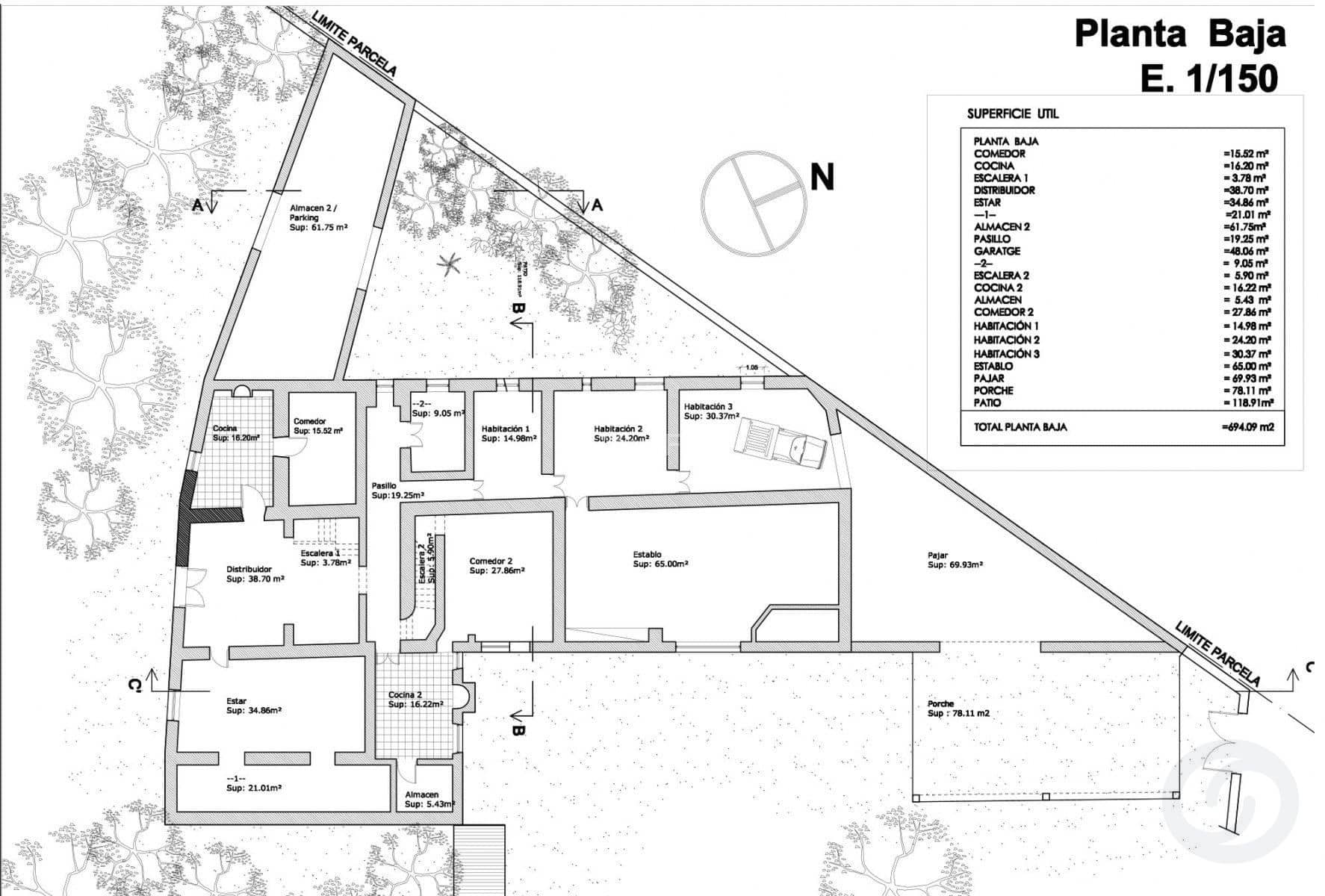 Floor plans — Historic sixteenth-century farmhouse with 15 hectares and great investment potential on the Costa Brava