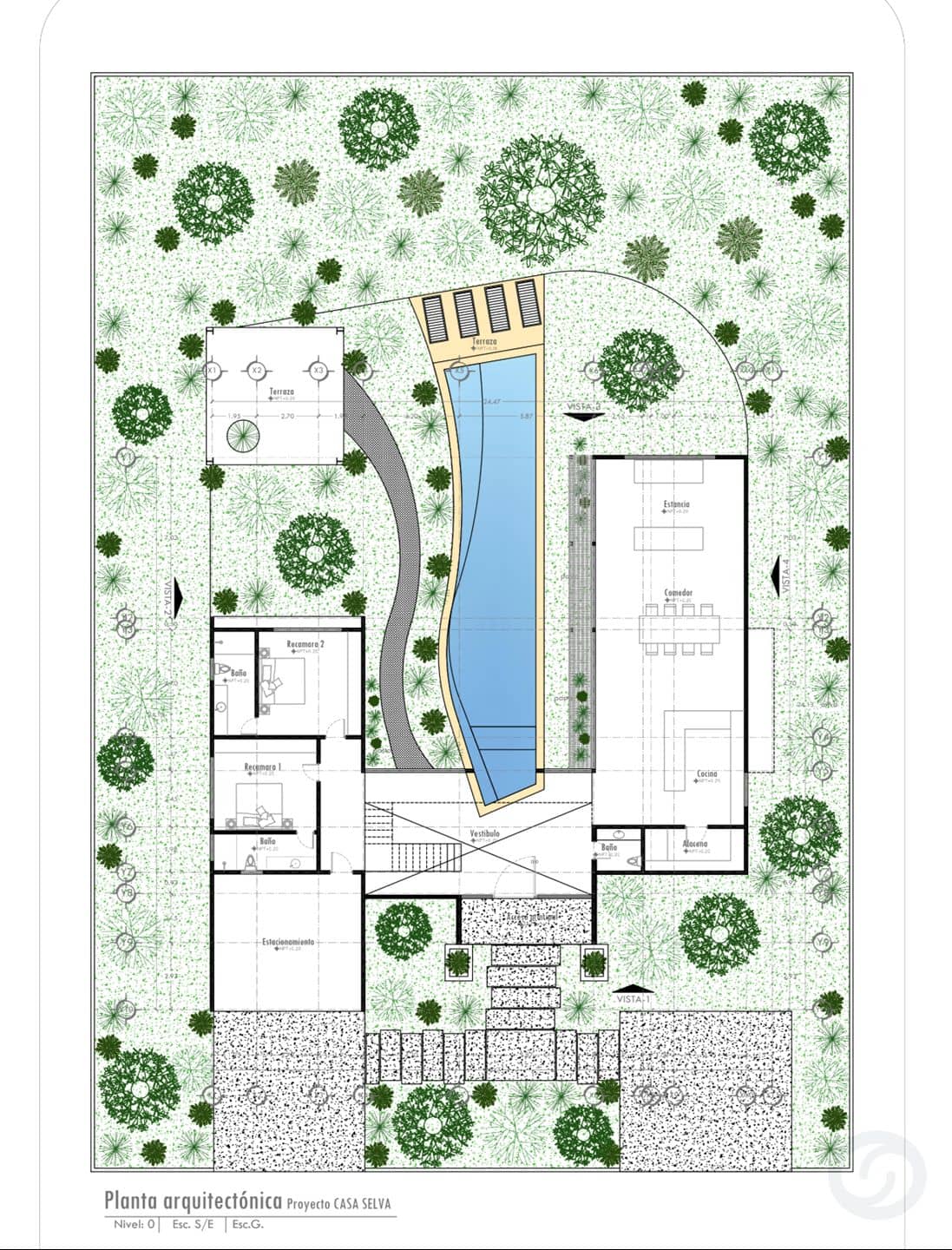 Floor plans — Unique villa in Tulum, Mexico
