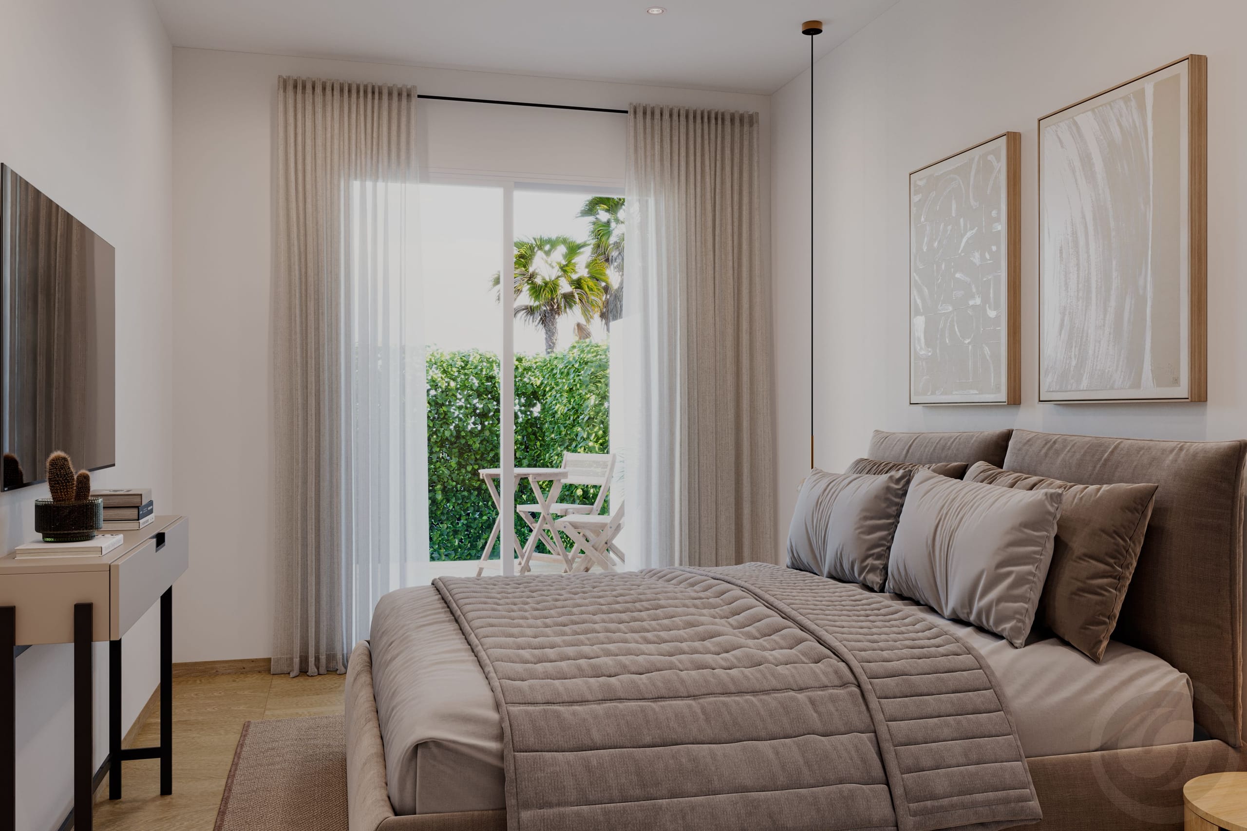 Apartamentos de 2 dormitorios con terraza y piscina comunitaria junto al golf en La Finca, Algorfa