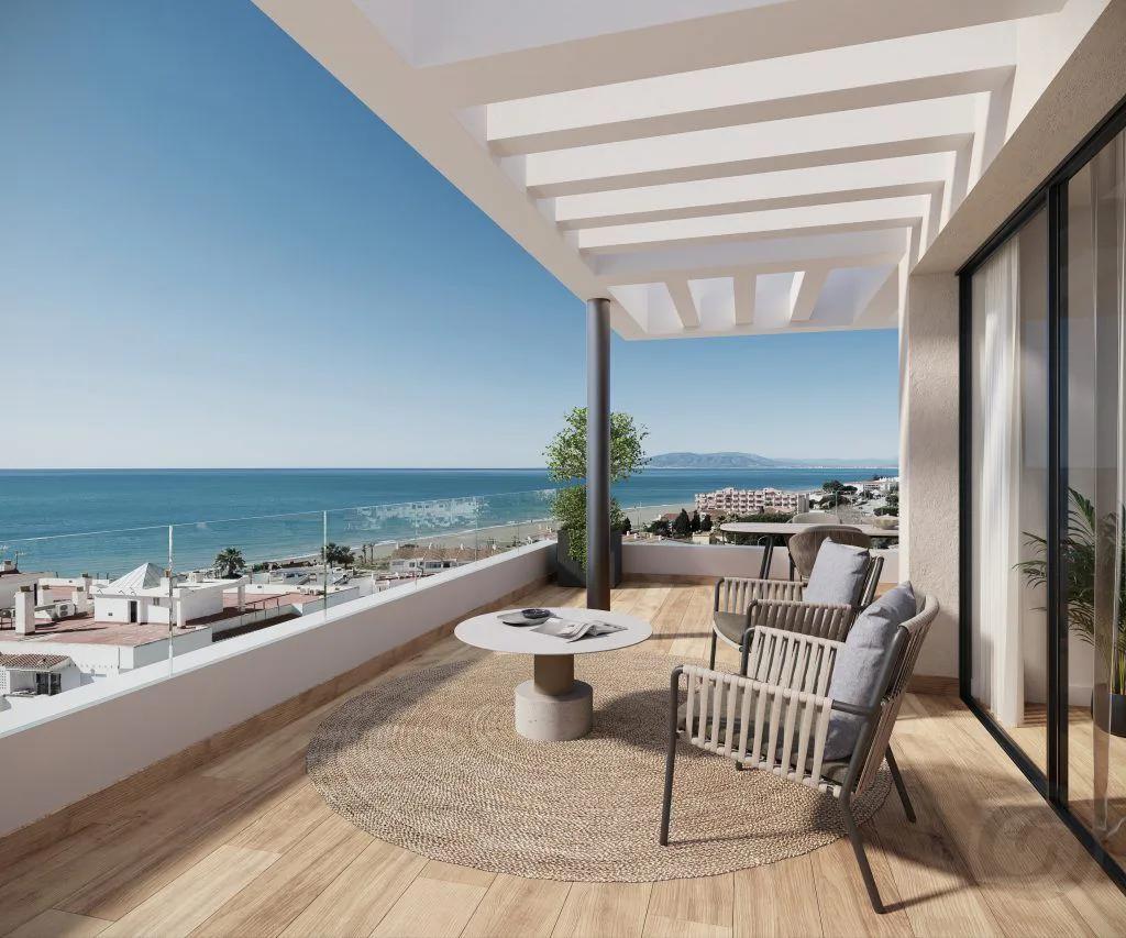 Apartments mit Solarium, nur 100 Meter vom Meer entfernt, nahe Málaga