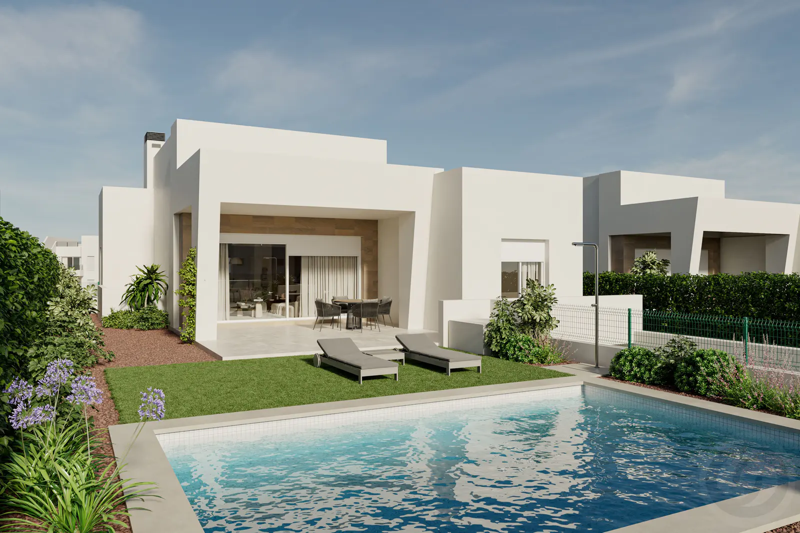 Maisons de 3 chambres avec piscine privée à côté du golf à La Finca, Algorfa